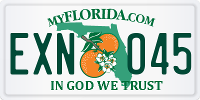 FL license plate EXNO45