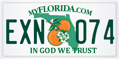 FL license plate EXNO74