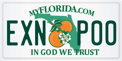 FL license plate EXNP00