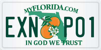 FL license plate EXNP01