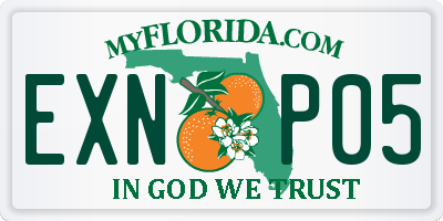FL license plate EXNP05