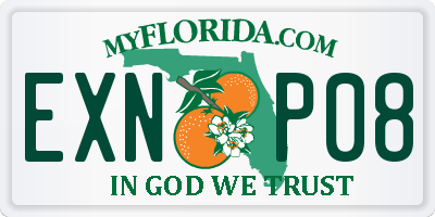 FL license plate EXNP08