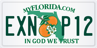 FL license plate EXNP12