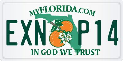FL license plate EXNP14