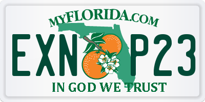 FL license plate EXNP23