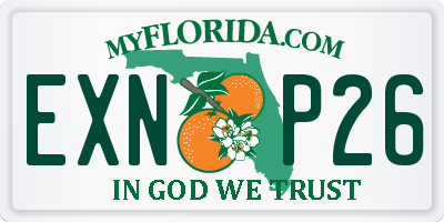 FL license plate EXNP26