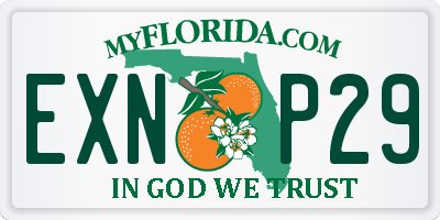 FL license plate EXNP29