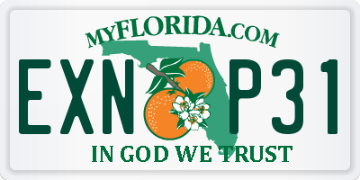 FL license plate EXNP31