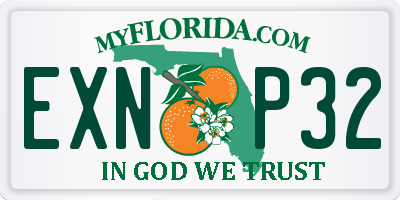 FL license plate EXNP32
