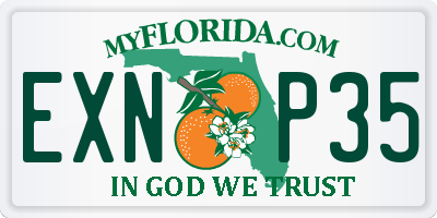 FL license plate EXNP35