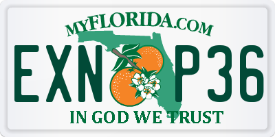 FL license plate EXNP36