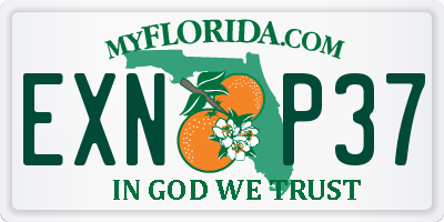 FL license plate EXNP37