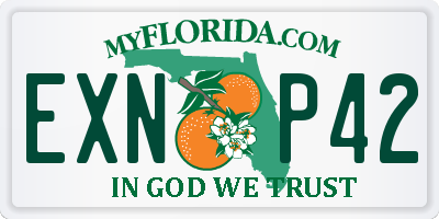 FL license plate EXNP42