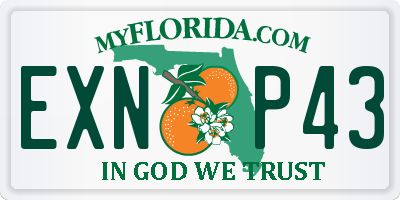 FL license plate EXNP43