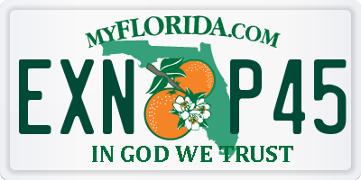 FL license plate EXNP45