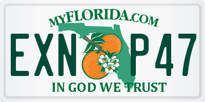 FL license plate EXNP47