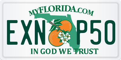 FL license plate EXNP50