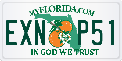 FL license plate EXNP51
