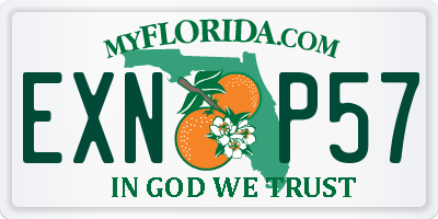 FL license plate EXNP57