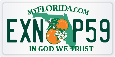 FL license plate EXNP59