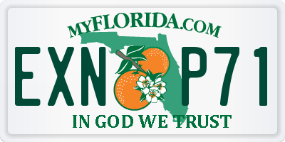 FL license plate EXNP71