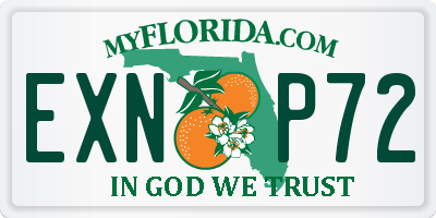 FL license plate EXNP72