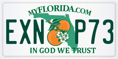 FL license plate EXNP73