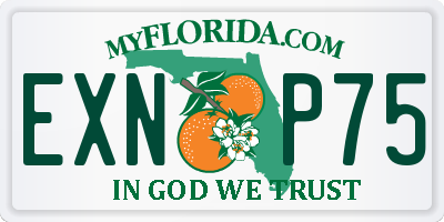 FL license plate EXNP75