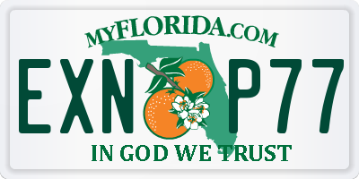 FL license plate EXNP77