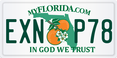 FL license plate EXNP78