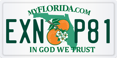 FL license plate EXNP81
