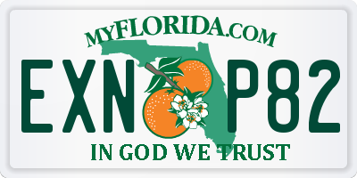 FL license plate EXNP82