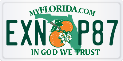 FL license plate EXNP87