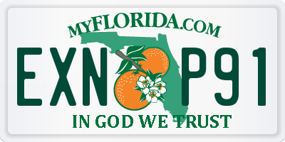 FL license plate EXNP91