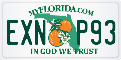 FL license plate EXNP93