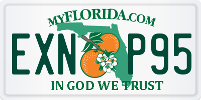 FL license plate EXNP95