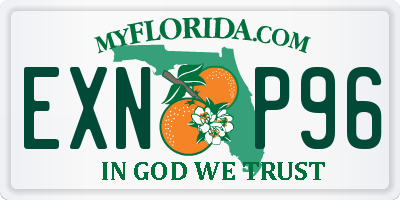 FL license plate EXNP96