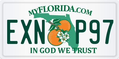 FL license plate EXNP97