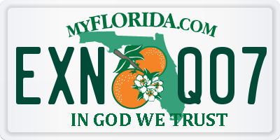 FL license plate EXNQ07