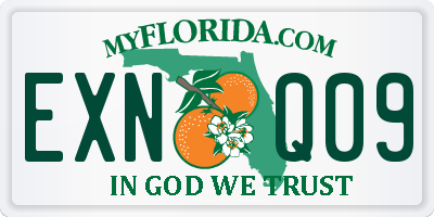 FL license plate EXNQ09