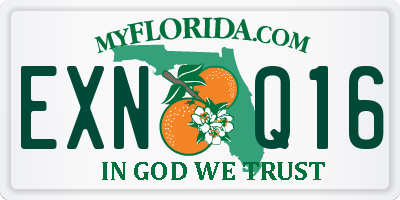 FL license plate EXNQ16
