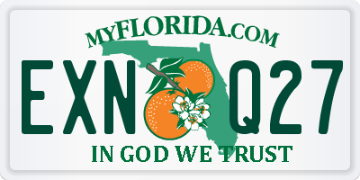 FL license plate EXNQ27