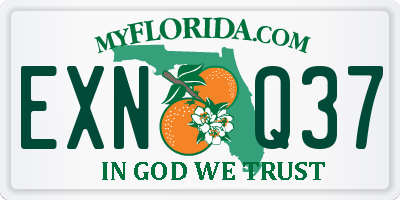 FL license plate EXNQ37