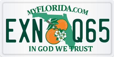 FL license plate EXNQ65