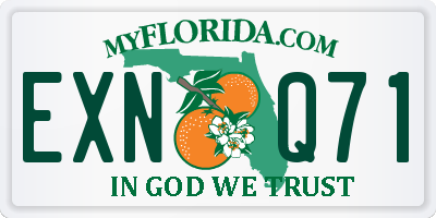 FL license plate EXNQ71