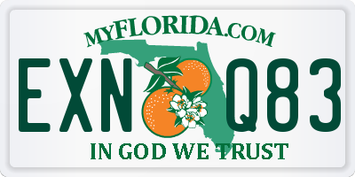 FL license plate EXNQ83