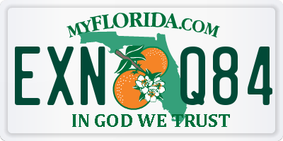FL license plate EXNQ84