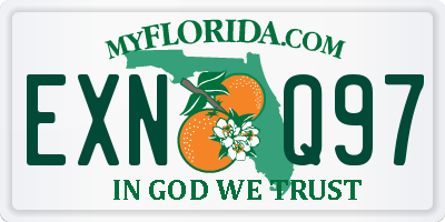 FL license plate EXNQ97