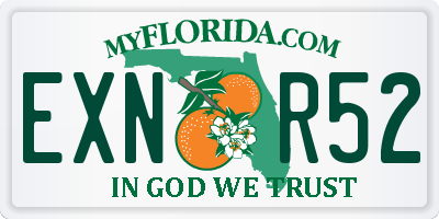 FL license plate EXNR52