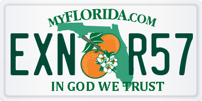 FL license plate EXNR57
